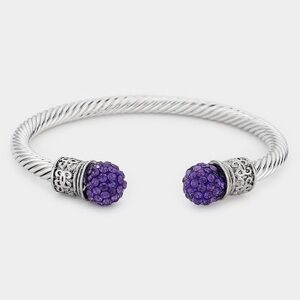 Shamballa ball cuff bracelet